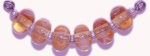 Amber glass beads