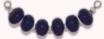 Cobalt glass beads